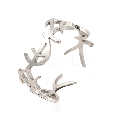 Non-Tarnish 304 Stainless Steel Open Cuff Rings RJEW-Q808-04A-P-1