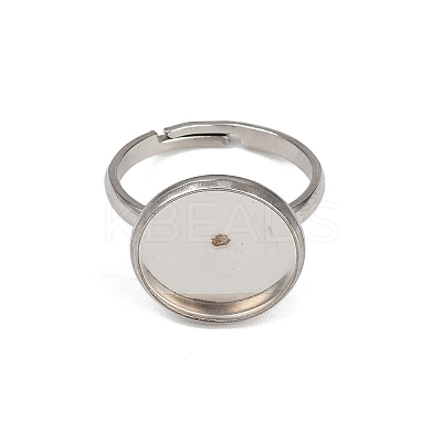 304 Stainless Steel Cuff Ring Components STAS-D372-05P-01D-1