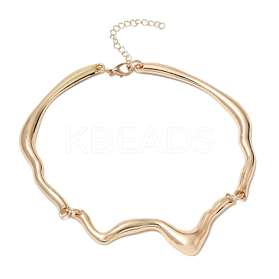 Alloy Flow Water Choker Necklaces for Women AL-CBA9074-01G-1