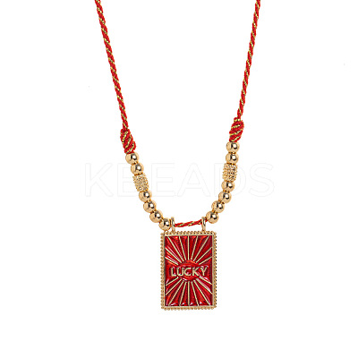 Brass and Enamel Pendant Necklaces FS-WG2CA9F-27-1