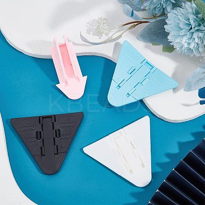 4Pcs 4 Colors Plastic Adhesive Backed Sliding Door Locks KY-GF0001-28-1