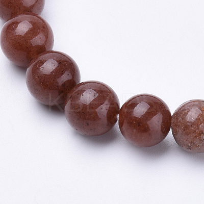 Natural Aventurine Beaded Stretch Bracelets BJEW-S128-02-1