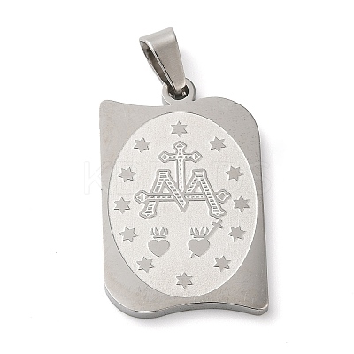 Mother's Day Theme PVD Vacuum Plating 304 Stainless Steel Pendants STAS-D069-01B-GP-1