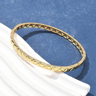 304 Stainless Steel Bangles for Women AJEW-P127-10G-1