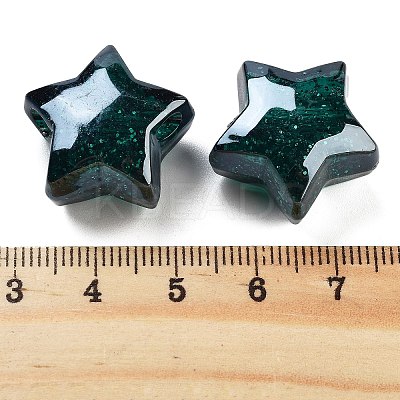 UV Plating Acrylic European Large Hole Beads OACR-S142-02B-1