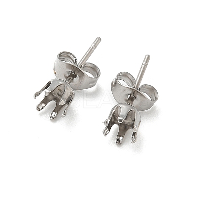 316 Surgical Stainless Steel Stud Earring Findings STAS-Z118-03P-04-1