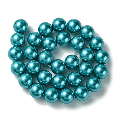 Eco-Friendly Glass Pearl Beads Strands HY-A008-14mm-RB073-1