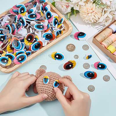 120 Sets 6 Styles Plastic Doll Craft Eyes DOLL-PH0001-53-1