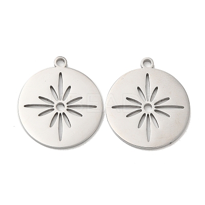 Non-Tarnish 304 Stainless Steel Pendants STAS-L020-002P-1