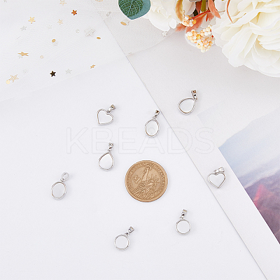 8Pcs 4 Styles Natural Freshwater Shell Charms KK-DC0003-26-1