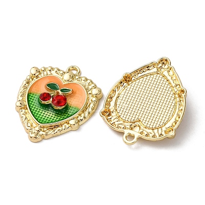 Light Gold Tone Alloy Enamel Pendants ENAM-B028-33KCG-02-1