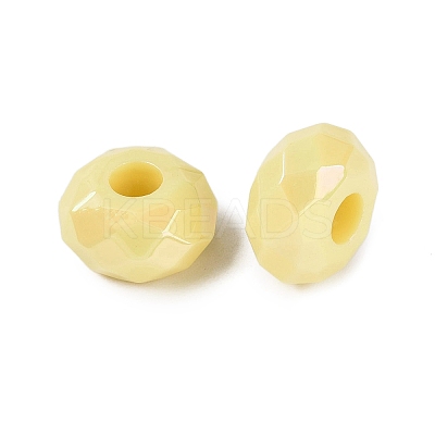 Opaque Acrylic European Beads OACR-E033-23R-1