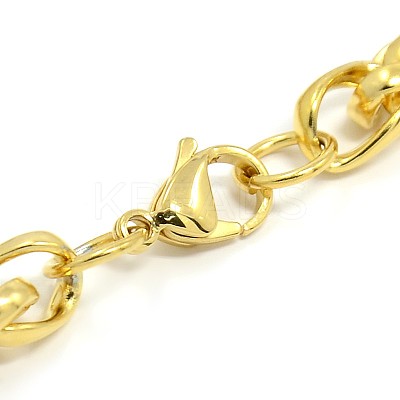 Trendy 304 Stainless Steel Wheat Chain Bracelets STAS-A028-B003G-1