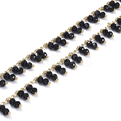 3.28 Feet Handmade Glass Beaded Chains X-CHC-I006-16J-1