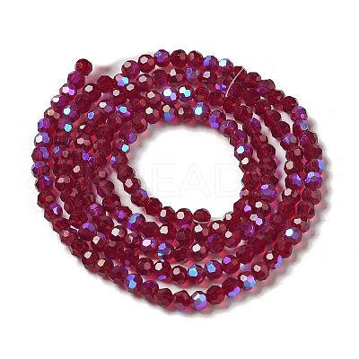 Electroplate Transparent Glass Beads Strands EGLA-A035-T3mm-L02-1