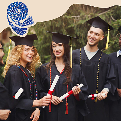 5Pcs 5 Colors Polyester Graduation Tassels AJEW-BC0010-11-1