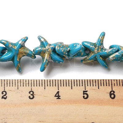Synthetic Turquoise Dyed Beads Strands G-P507-04R-1