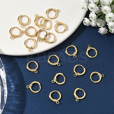 SHEGRACE Brass Leverback Earring Findings XGR0016G-71G-1