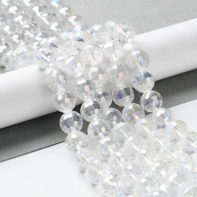 Electroplate Glass Bead Strands EGLA-R040-10mm-15-1