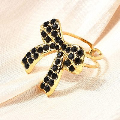 304 Stainless Steel Open Cuff Rings for Women RJEW-F178-01G-02-1