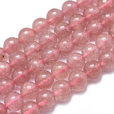 Natura Strawberry Quartz Beads Strands G-D0001-10-8mm-1
