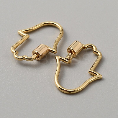 Palm Alloy Screw Carabiner Lock Charms FIND-WH0111-371G-1