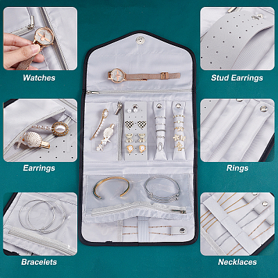 Nylon Envolope Travel Folding Jewelry Bag AJEW-WH0258-341-1