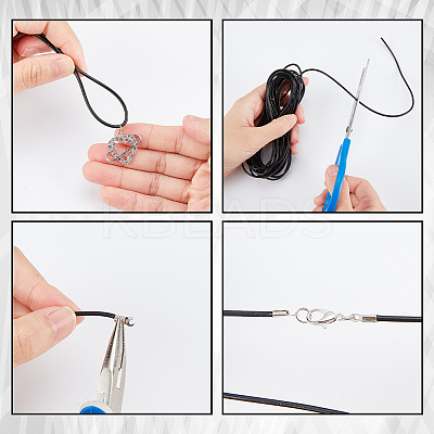 DIY Braided Cord Bracelet Necklace Making Kit DIY-WH0504-09-1
