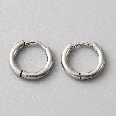 Stainless Steel Huggie Hoop Earrings with 316 Stainless Steeland Pins for Women EJEW-TAC0018-08B-1