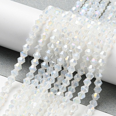 Imitation Jade Electroplate Glass Beads Strands EGLA-A039-J4mm-B05-1