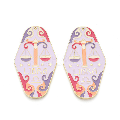 Rack Plating Alloy and Enamel Big Pendants X1-ENAM-T021-29I-1