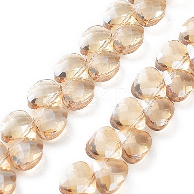 Electroplate Triangle Glass Beads Strands EGLA-A036-11A-PL04-1