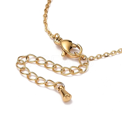 Ion Plating(IP) Clover & Heart Natural Shell Link Anklet for Women LS-STAS-D454-05G-1