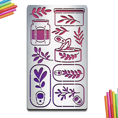 Retro Stainless Steel Metal Cutting Dies Stencils DIY-WH0242-276-1