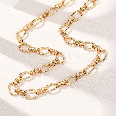 10MM 304 Stainless Steel Oval Link Chain Necklaces for Women X-NJEW-G194-04G-1
