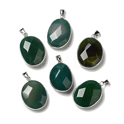 Natural Agate Dyed Pendants G-M415-02P-1