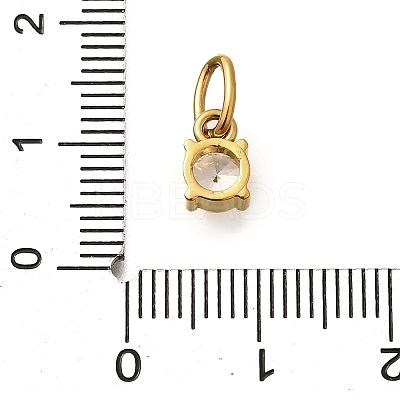 304 Stainless Steel Rhinestone Charms STAS-M109-06G-12-1