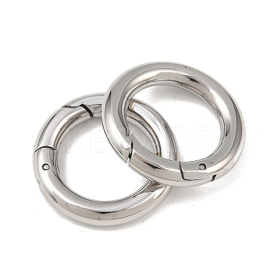 Tarnish Resistant Ring 304 Stainless Steel Spring Gate Rings LS-STAS-E073-06-1