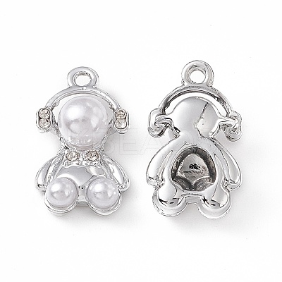 ABS Plastic Imitation Pearl Pendants PALLOY-K259-06P-1