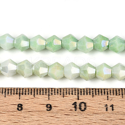 Anti-Tarnish Electroplate Bicone Glass Beads Strands LS-EGLA-T021-6mm-16-06-1
