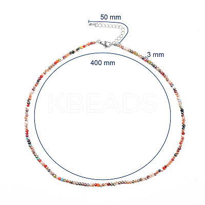 Faceted Glass Beaded Necklaces X-NJEW-JN02553-04-1