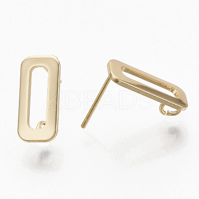 Brass Stud Earring Findings X-KK-T056-10G-NF-1