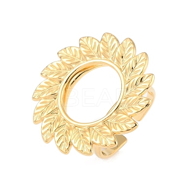 304 Stainless Steel Open Cuff Rings for Women RJEW-S410-01G-02-1