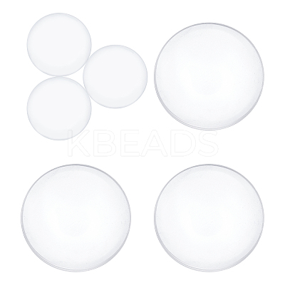 6Pcs 2 Style Door Knob Wall Shield Transparent Round Soft Rubber Wall Protector AJEW-OC0002-22-1