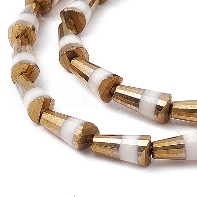 Electroplate Glass Beads Strands EGLA-L035-HR02-1