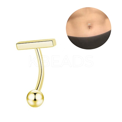 304 Stainless Steel T-Shaped Curved Barbell AJEW-G041-04G-1