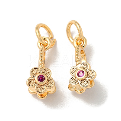 Brass Micro Pave Cubic Zirconia Ice Pick Pinch Bails KK-K378-07G-02-1