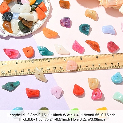 50Pcs Chip Imitation Gemstone Acrylic Beads OACR-YW0003-41-1