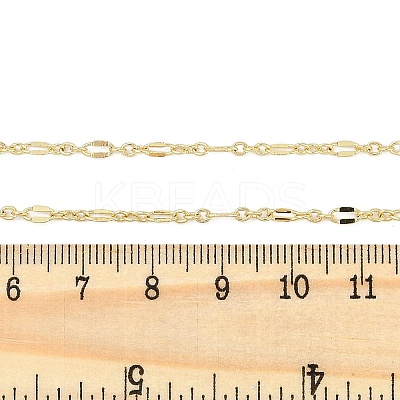 Rack Plating Brass Dapped Chain Necklaces for Women LS-NJEW-H049-04G-1