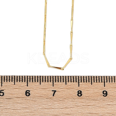 925 Sterling Silver Twisted Bar Link Chain Necklaces NJEW-H056-01A-G-1